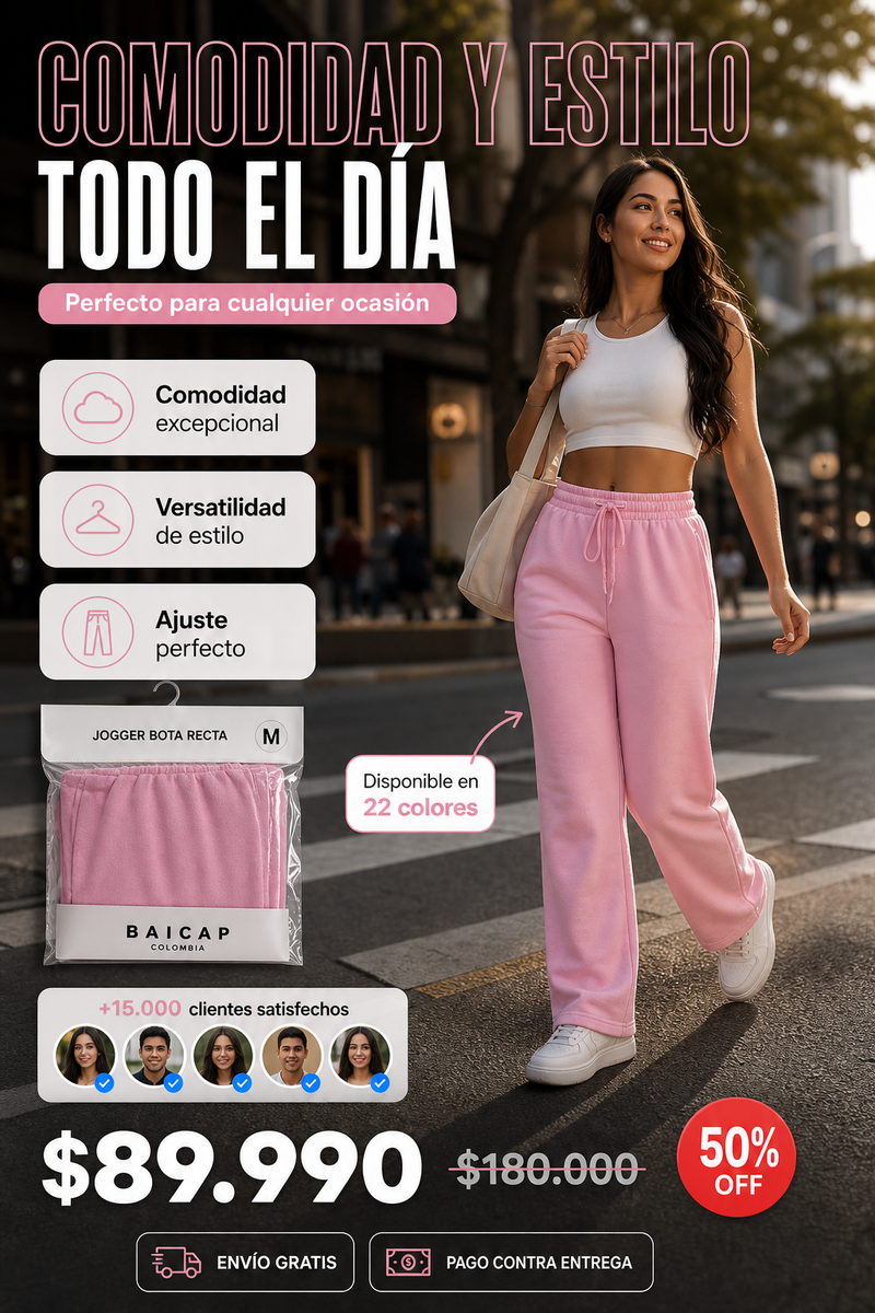 Jogger Bota Recta Dama